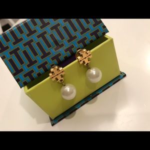 Tory Burch Drop Pearl Earrings